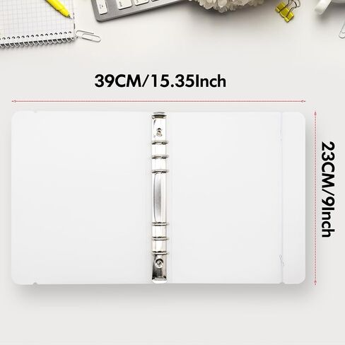 A5 دفتر Notebook Binder photocard ، شفافة ورقة المنظم الشفافة منظم الموثق 6 مخطط رنين الميزانية مع سلسلة مرنة (شفافة) in Kuwait