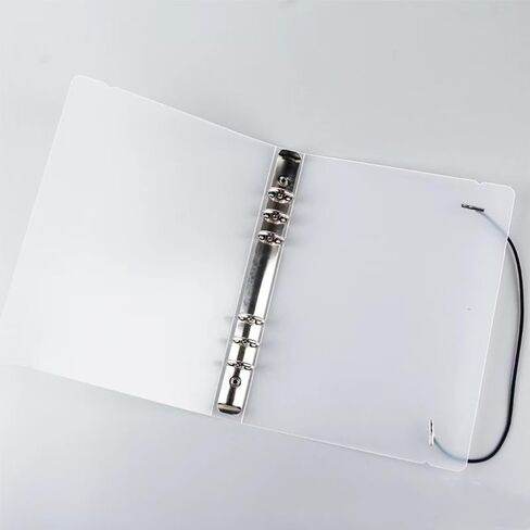 A5 دفتر Notebook Binder photocard ، شفافة ورقة المنظم الشفافة منظم الموثق 6 مخطط رنين الميزانية مع سلسلة مرنة (شفافة) in Kuwait