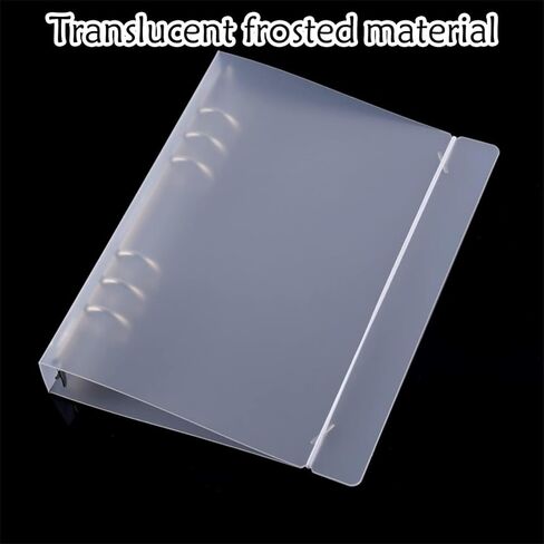 A5 دفتر Notebook Binder photocard ، شفافة ورقة المنظم الشفافة منظم الموثق 6 مخطط رنين الميزانية مع سلسلة مرنة (شفافة) in Kuwait