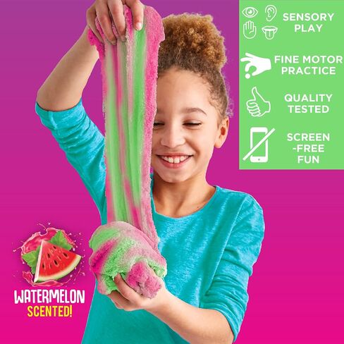 by Horizon Group USA, 4.5 lbs of Stretchable, Expandable, Moldable Non-Stick Slimy Play Sand in 3 Reusable Buckets, Purple/Blue/White in Saudi Arabia