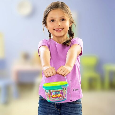 by Horizon Group USA, 4.5 lbs of Stretchable, Expandable, Moldable Non-Stick Slimy Play Sand in 3 Reusable Buckets, Purple/Blue/White in Saudi Arabia