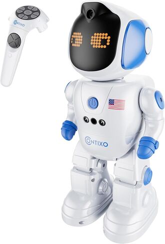 Contixo R10 Smart RC Robot Toy for Kids, Programmable Remote Control Robot with Gesture Sensing Walking & Dancing Birthday Present for 6 7 8 9 Years Old Kids Boys and Girls in Saudi Arabia