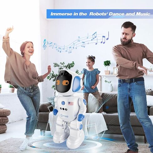 Contixo R10 Smart RC Robot Toy for Kids, Programmable Remote Control Robot with Gesture Sensing Walking & Dancing Birthday Present for 6 7 8 9 Years Old Kids Boys and Girls in Saudi Arabia