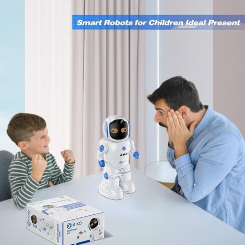 Contixo R10 Smart RC Robot Toy for Kids, Programmable Remote Control Robot with Gesture Sensing Walking & Dancing Birthday Present for 6 7 8 9 Years Old Kids Boys and Girls in Saudi Arabia