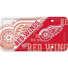 Rico Industries NHL Detroit Red Wings Split Metal Auto Tag 8.5" x 11" - Great for Truck/Car/SUV