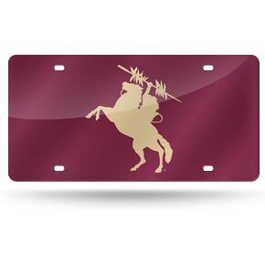 Rico Industries NCAA Florida State Seminoles 12" x 6" Laser Cut Tag for Car/Truck/SUV - Automobile Décor
