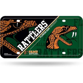 Rico Industries unisex License Plate Florida A M Metal Tag, Team Color, 6 x 11.5- US