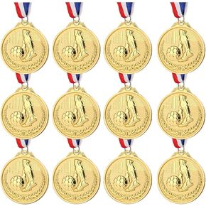 ميداليات جوائز برونزية ذهبية فضية معدنية، ميدالية جوائز كرة القدم من سبائك الزنك لكرة القدم مع شريط للرياضة والمسابقات والاحتفالات ومفضلات الحفلات