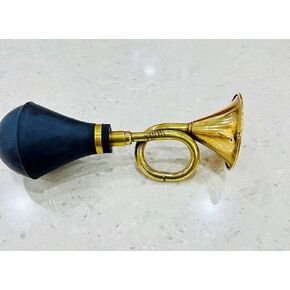Brass Classic Decorative Taxi Horn Rubber Taxi Horn Vintage Circular Brass Taxi Horn With Black Rubber Bulb Bugle For Taxi/Bike/Bus/Truck/Auto Home Decor antique Taxi Horn