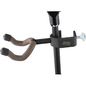 String Swing Mic Stand Guitar Hanger - Holder for Electric Acoustic and Bass Guitars Stand Accessories for Home or Studio - Keeps Musical Instruments Safe On Stage Black Metal Stand Clamp CC04K