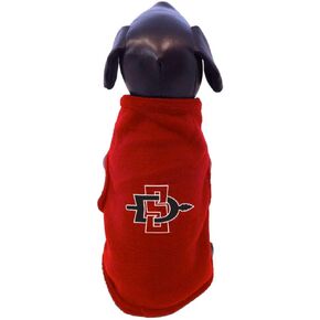All Star Dogs NCAA San Diego State Aztecs Sleeveless Polar Fleece Dog Sweatshirt