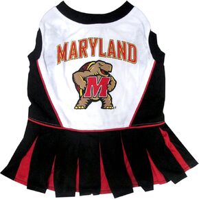 Pets First NCAA Maryland Terrapins Dog Cheerleader Outfit, Small