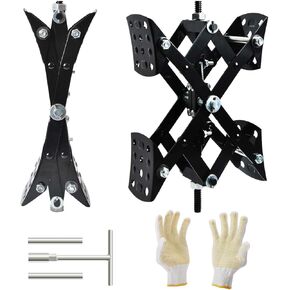 X-Shaped Chock Wheel Stabilizer Jack RV Camper Accessories for Travel Trailers - Pair