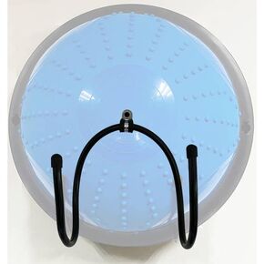 حامل تدريب توازن نصف كرة مثبت على الحائط - قابل للتعديل ومرن - لنصف كرة يوجا لمدرب توازن نصف كرة رف تخزين لوح متذبذب، صالة الألعاب الرياضية المنزلية، الاستوديوهات - بدون مدرب توازن in Kuwait