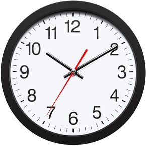 10 Inch Wooden Round Wall Clock Silent & Non-Ticking Retro Wall Clock Operated for Living Room Bedroom Kitchen(26 cm/ 10")