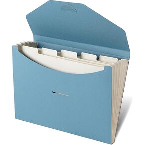 Blue Lake ECOLIFE Expandable Folders Plastic Free Accordion File Folder Organizer 6 Pocket Fiery Red