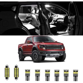 9pcs F150 Interior LED Lights Kit Super Bright LED Map Dome Light Bulbs for 2009 2010 2011 2012 2013 2014 Ford F150 Pickup all models