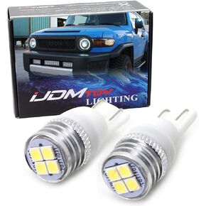 iJDMTOY (2 JDM Xenon White 4-SMD High Power LED Side Mirror Replacement Bulbs Compatible With 2007-2014 Toyota FJ Cruiser