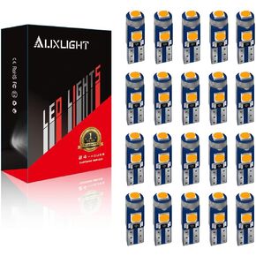 20 قطعة T5 LED لمبات أضواء لوحة القيادة 3030 شرائح 74 37 27 17 2721 بدائل للوحة العدادات ذات القبة الداخلية، 6000 كلفن أبيض in Kuwait