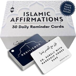 Islamic Affirmations Cards (30 Daily Reminders by Zarf), Spiritual, Quran English, Islamic Decor, Ramadan Decorations, Islamic Gifts, Eid Gift, Learn Arabic, Arabic Flash Cards Daily Affirmation Cards