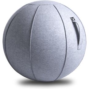 Vivora Luno Exercise Ball Chair, Felt, Max Size (25 to 26 inches), for Home Offices, Balance Training, Yoga Ball