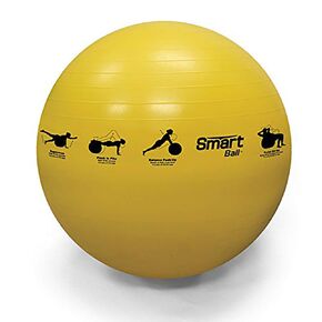 23" Smart Self-Guided Stability Exercise Ball w/13 Exercises Printed for Yoga, Pilates, Office Ball Chair and More, Green