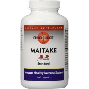 MUSHROOM WISDOM Maitake Mushroom Extract D-Fraction 360 Capsules