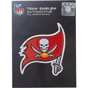 FANMATS 60473 Tampa Bay Buccaneers Heavy Duty Aluminum Embossed Color Emblem, Auto Emblem Decal