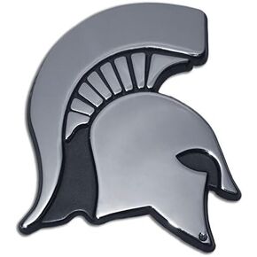 Elektroplate Michigan State University Spartan Head Logo Chrome Plated Premium Metal Car Truck Motorcycle NCAA College Emblem