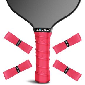 ALIEN PROS Pickleball Overgrip (4-Pack) with Ridges for Better Grip Control - Precut and Dry Feel Pickleball Grip Tape - Non-Slip Pickleball Paddle Grip Tape for High Performance