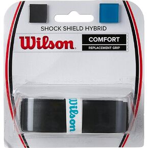 WILSON Shock Shield Hybrid Tennis Racquet Replacement Grip, Black