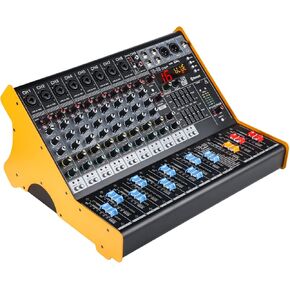 Mixers Audio 4 Channel Mixer, Dj Mixer Board Mixer Audio Bluetooth MP3 Mixer for Music With 48V Phantom Power Stereo FX Analog Digital Effects, Usb Audio Mixer for Karaoke Speakers