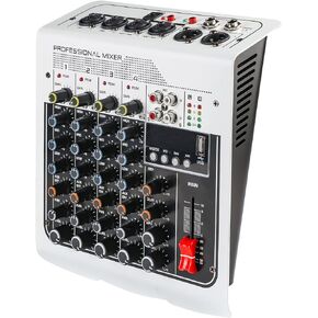 خلاط الصوت 8 قنوات، خلاط دي جي ميكسر بورد صوت بلوتوث MP3 خلاط للموسيقى مع 99 نوعًا من تأثيرات DPS الرقمية، خلاط صوت USB لمكبرات صوت الكاريوكي