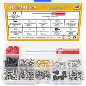 300PCS Personal Computer Screw Standoffs Set Assortment Kit with a Screwdriver for Hard Drive Computer Case Motherboard Fan Power Graphics