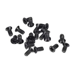 uxcell M2.5 x 10mm Phillips Screw Fastener Black for Laptop PC TV Fan Switch 150pcs