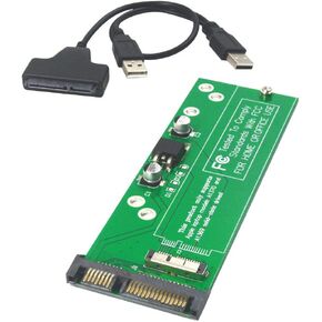 18pin to SATA Adapter with USB SATA Cable for 2010 2011 MacBook Air, HDD Hard Disk Drive Converter Support Model A1369 A1370