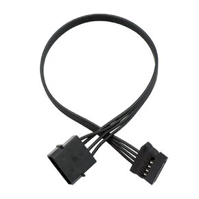 Molex 4 Pin Male to SATA Female Power Supply Cable, 15 Pin SATA Power Splitter Converter Adapter Cable Hard Drive HDD SSD Extension Cable 8.6inch 22cm (1 to 2)