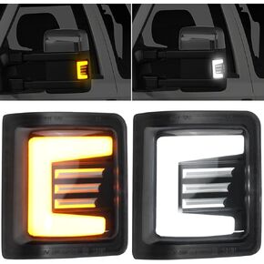 Switchback Amber LED Side Mirror Turn Signal Lights White DRL Running Parking Lamp for Ford F250 F350 F450 F550 Super Duty 2008-2016