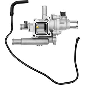 Upgraded Aluminum Engine Coolant Thermostat Housing Assembly with Heater Inlet Pipe Fit for 1.8L Chevy Cruze Sonic Trax 2011-2018 Replace 25192228 55577284 25199824 25192904
