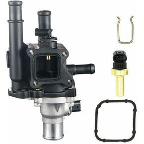 Coolant Thermostat Housing Sensor&Gasket included 25189437 Engine Coolant Thermostat Kit w/Housing Water Outlet Replacement Compatible with Chevrolet Aveo 2009-2011, Aveo5 2009-2011