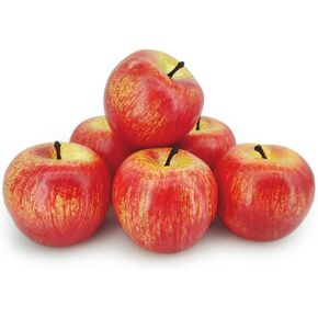 10 Pcs Artificial Apples Fake Frutis Apples, Simulation Apples for Home Decoration Lifelike Normal Size Apples Fake Apples for Kichen Party Chirstmas Decor (5Pcs Red Apple + 5 Pcs Green Apple)