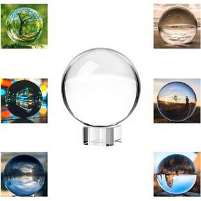 Neewer 80mm/3inch Clear Crystal Ball Globe with Free Crystal Stand for Feng Shui/Divination or Wedding/Home/Office Decoration