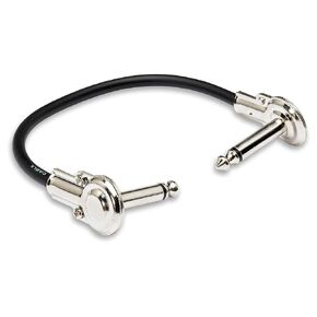 Hosa IRG-600.5 Low-Profile Right Angle Guitar Patch Cable, 6 Inch (6 Pieces) , Black