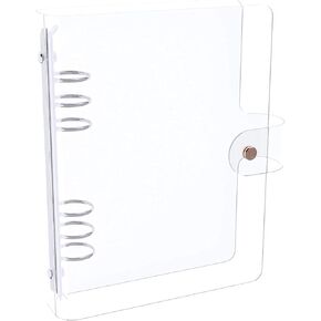 Clarity Transparent See Through Clear PVC Planner Personal Organizer Binder Cover (Discbound - Rosegold, Compatible with Classic HP)