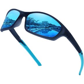 Polarized Sports Folding Sunglasses for Men Women Wrap Around Cycling Fishing Sunglasses UV Protection