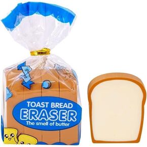 Kawaii Toast Bread Eraser, Cute Pencil Eraser Stationery 3D Bread Eraser Cartoon Pencil Eraser Sketching Tools Drafting Supply for Kid Painters Artists Gift