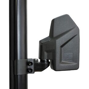 Bevel Engineering UTV Rear View Side Mirror Kit (2 Pack) - Compatible With Non-Round Cage Bar - Break Away and Adjustable - High Impact Shatter Proof Tempered Glass (Driver and Passenger Side)