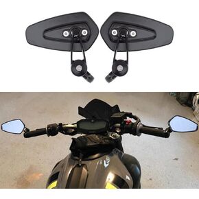 Black Motorcycle 7/8" Handle Bar End Rearview Mirrors For Yamaha FZ09 FZ07 2015-2017 For Kawasaki Z1000 / Z750 / ER-6F / ER-6N For CB1000R For Suzuki GSF1250 600 / SV650 1000