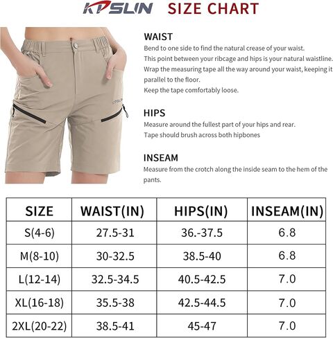 شورت برمودا نسائي سريع الجفاف من KPSUN للمشي لمسافات طويلة، شورت جولف نشط قابل للتمدد وطارد للماء، جيوب بسحاب in Kuwait