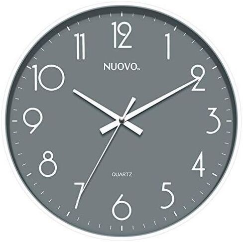 10 Inch Wooden Round Wall Clock Silent & Non-Ticking Retro Wall Clock Operated for Living Room Bedroom Kitchen(26 cm/ 10") in Kuwait